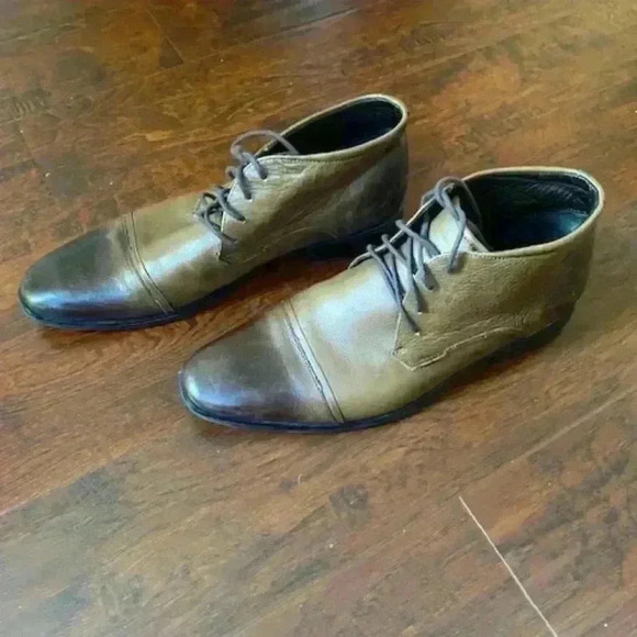 Democrata Brazil Cadet Soft Leather Chukka Boots Cognac Color Blend Size 12 - Picture 2 of 8